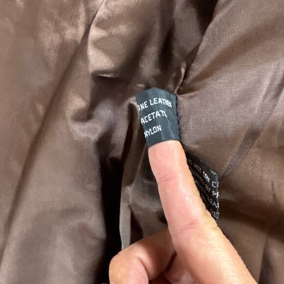 Midwest International Vintage Brown Leather 2 Button Sport Coat Blazer Men 40 R - Picture 9 of 10